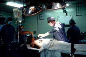 doctor and nurses inside operating room